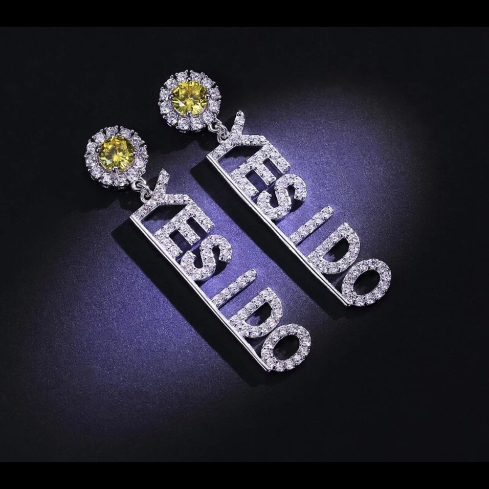 Wedding earrings silver